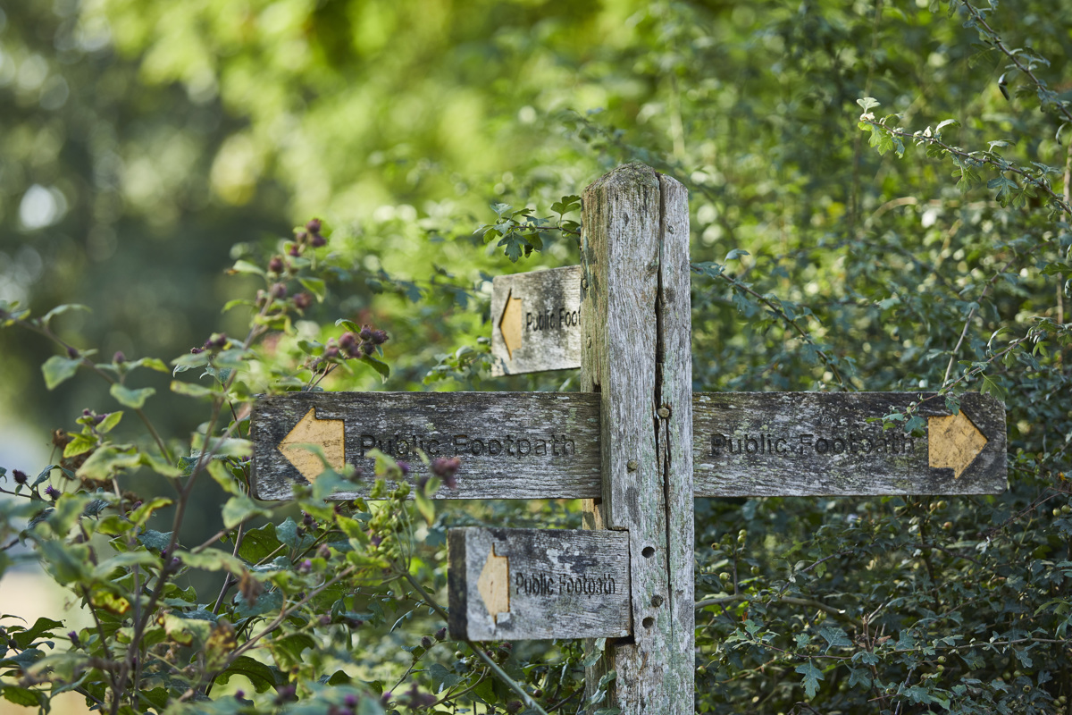 Public footpath signage