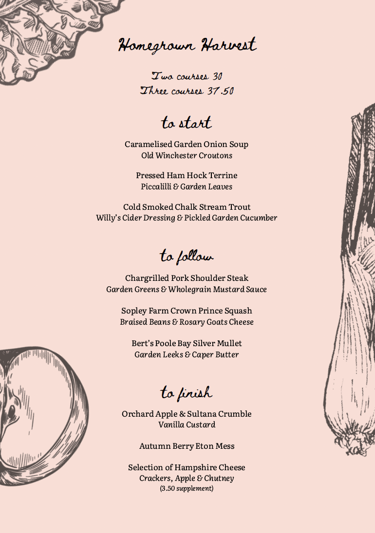 Set Lunch Menu Oct 2026